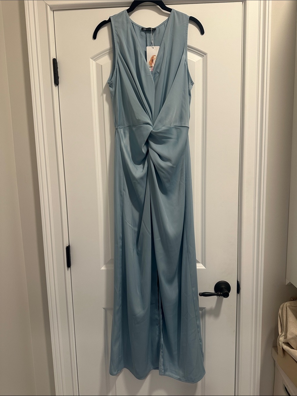 NWT Sleeveless Twist-Front Maxi Dress